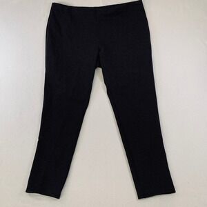 Eileen Fisher Women's Size XL Black Stretch Ponte Knit Slim Ankle Pull On Pants